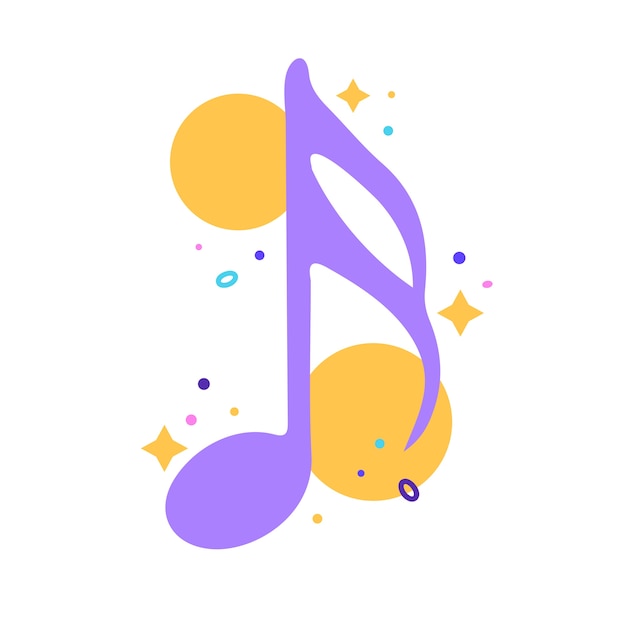 Colorful music notes