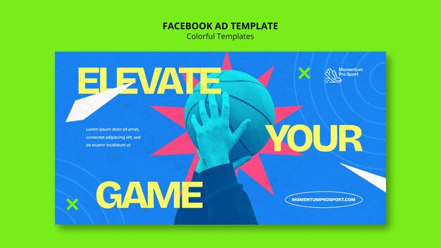 Colorful sport  facebook template