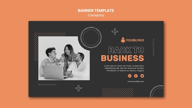 Free PSD company banner template