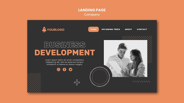 Company landing page template