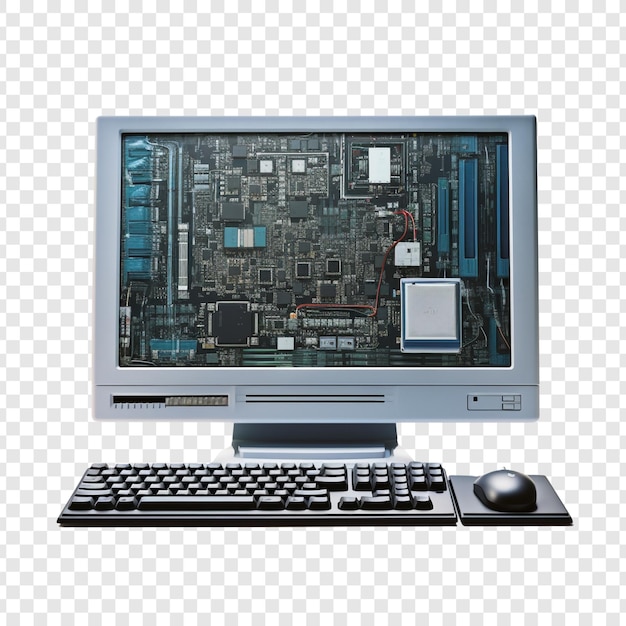 Free PSD computer isolated on transparent background