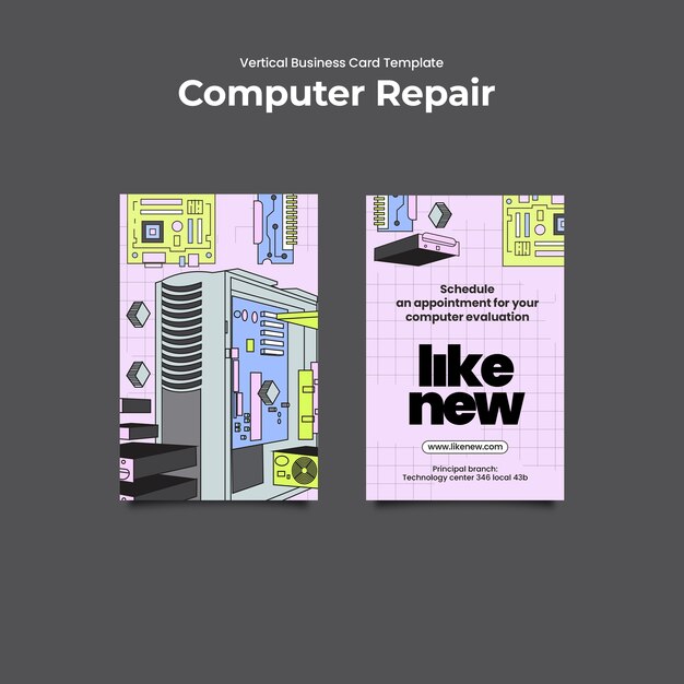 Free PSD computer repair  template design