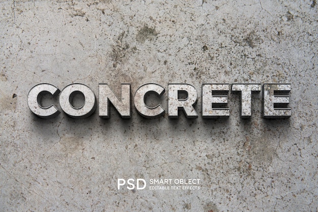 Concrete text style effect