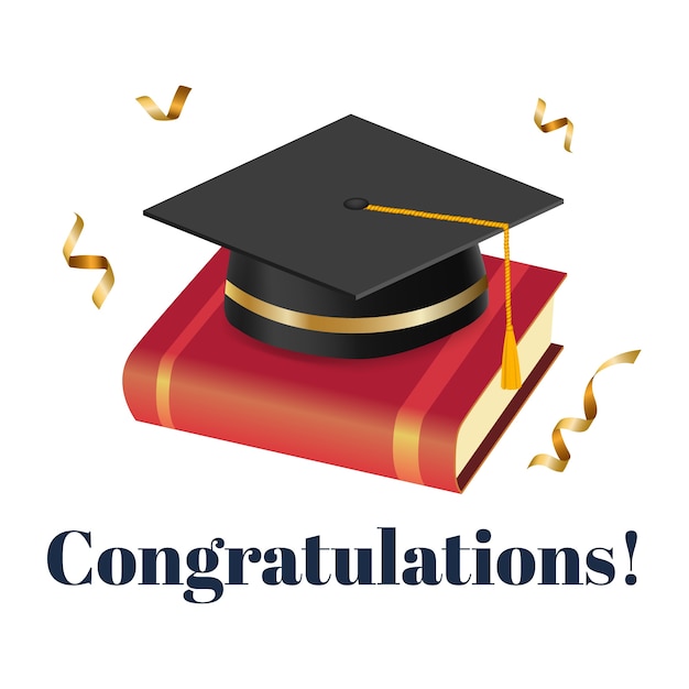 Free PSD congratulations graduates illustration