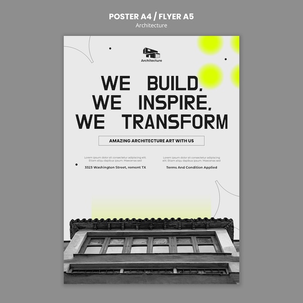 Free PSD construction template design