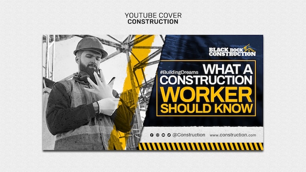 Free PSD construction template design