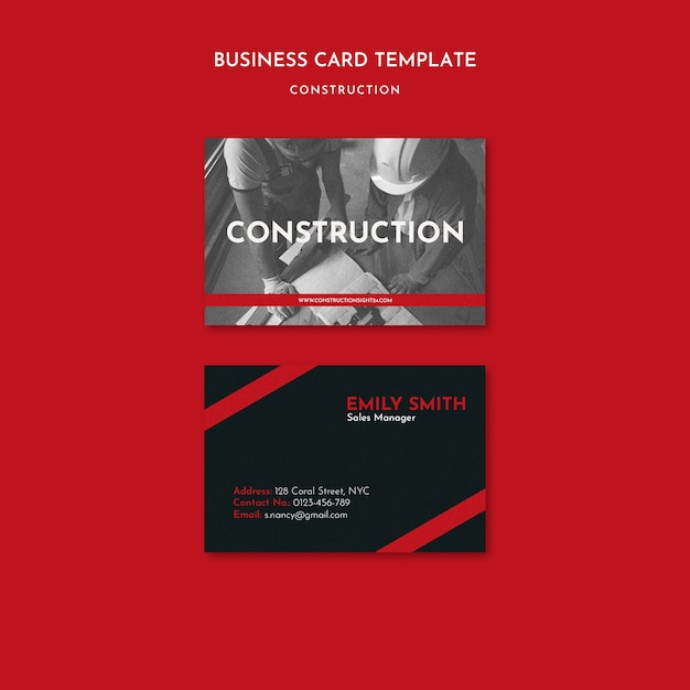 Free PSD construction template design