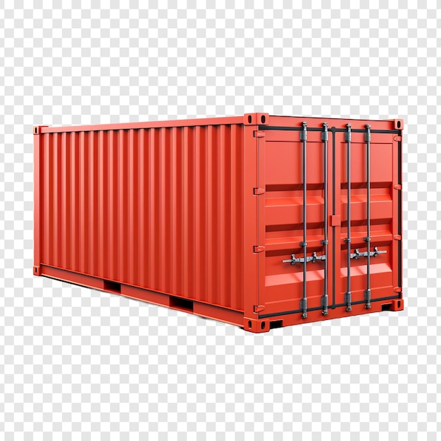 Free PSD container isolated on transparent background