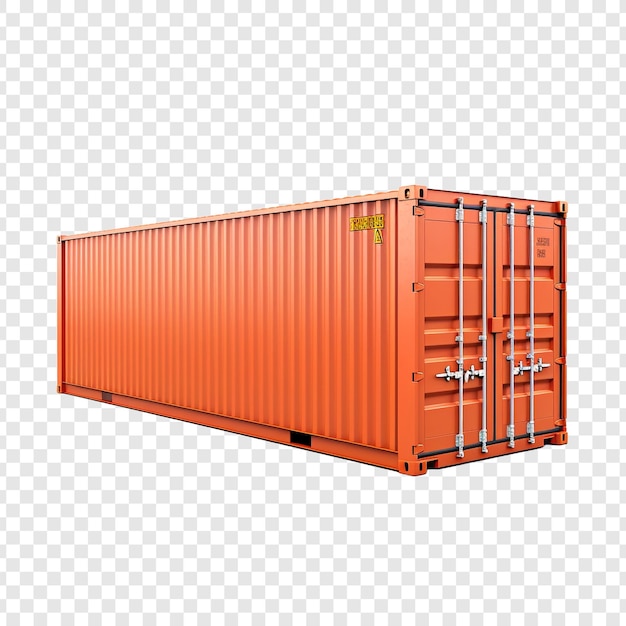 Free PSD container isolated on transparent background