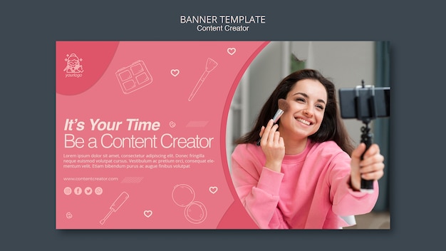 Content creator banner