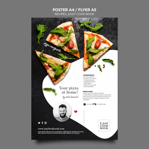 Free PSD cook book flyer template