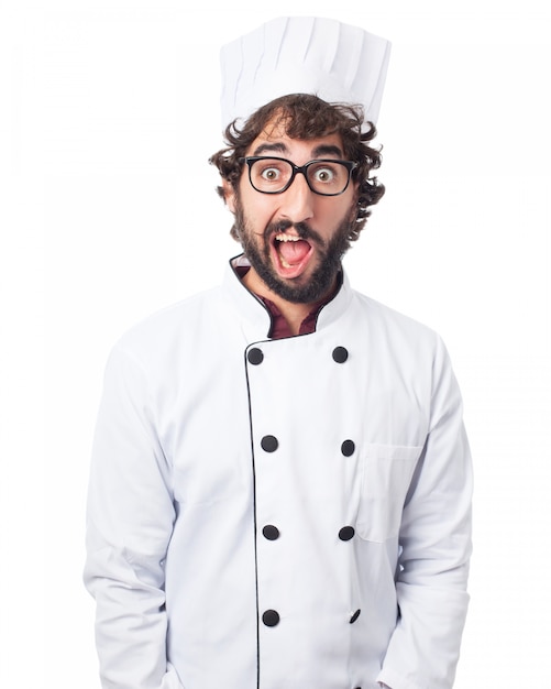 Free PSD cook with open mouth