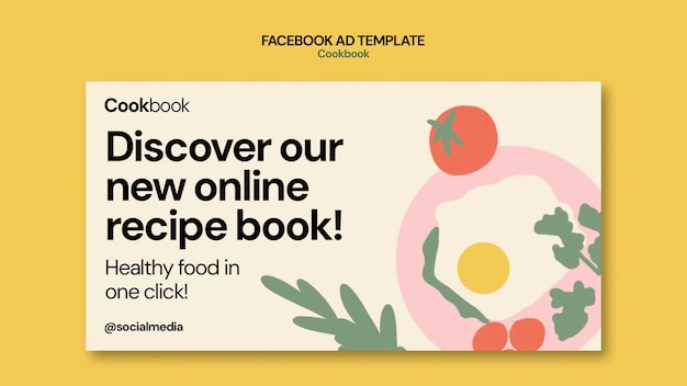 Free PSD cookbook recipes facebook template