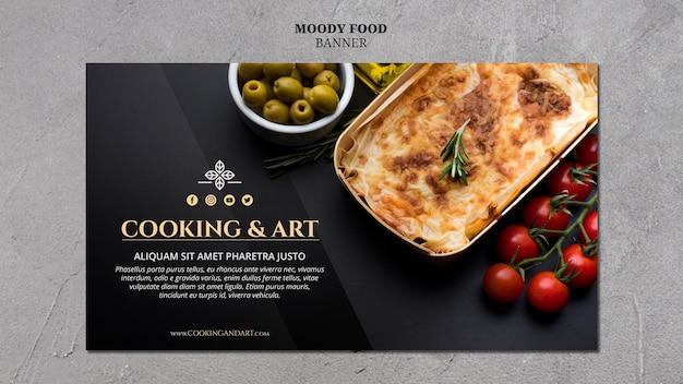 Free PSD cooking and art banner design