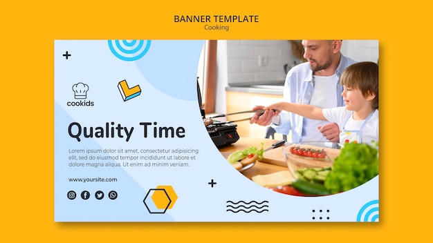 Free PSD cooking at home banner theme