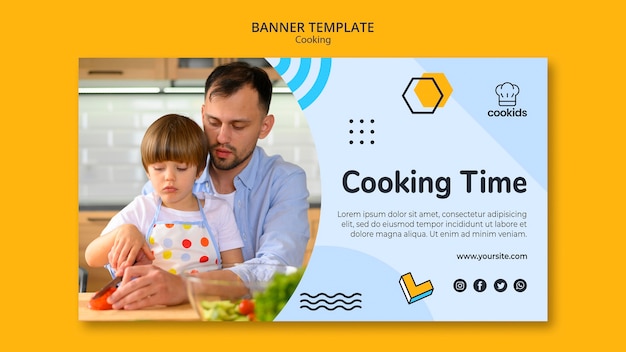 Free PSD cooking at home banner