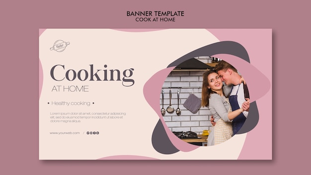 Free PSD cooking at home banner