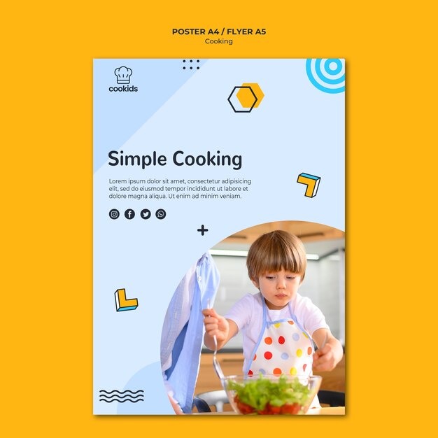 Cooking at home poster theme