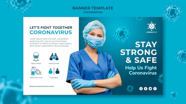 Coronavirus banner template