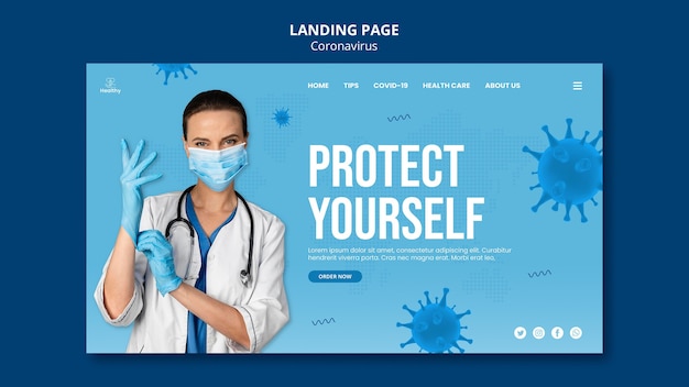 Coronavirus homepage template