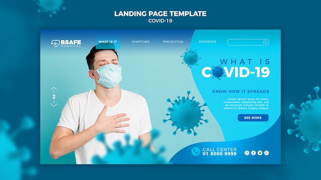 Coronavirus landing page concept