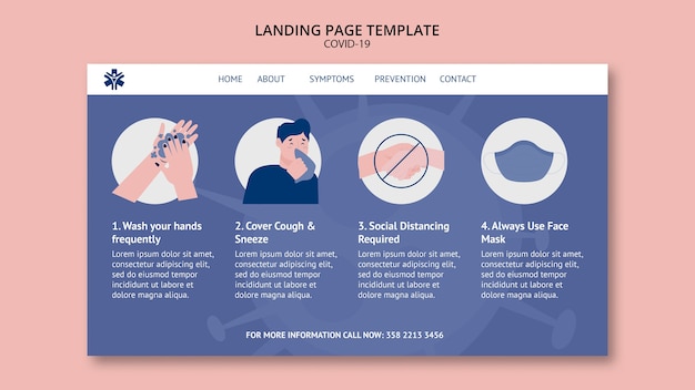 Coronavirus landing page template