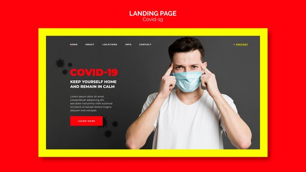 Free PSD coronavirus prevention landing page