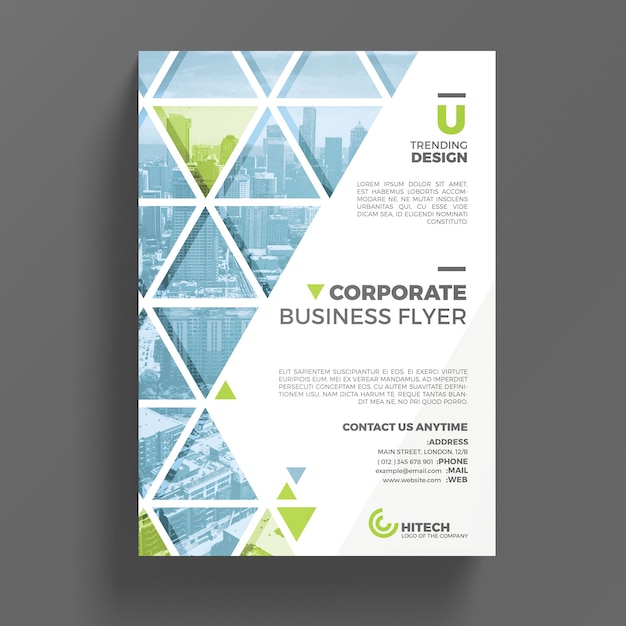 Corporate flyer mockup