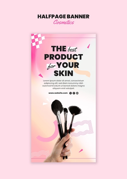 Free PSD cosmetic template design