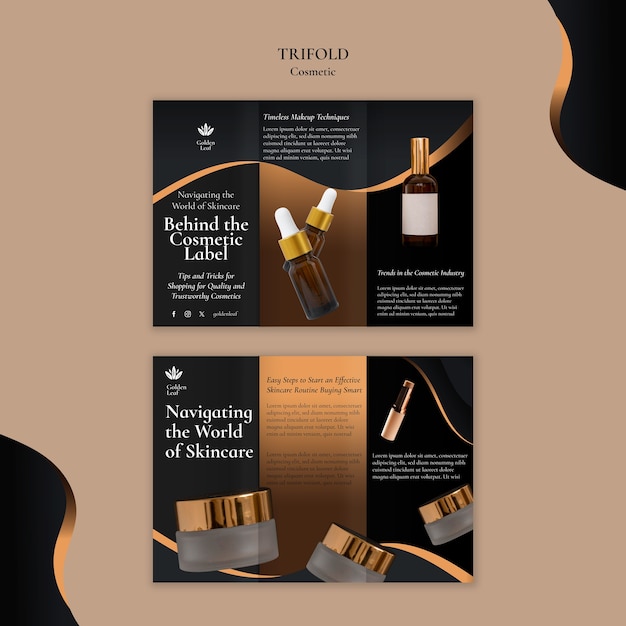 Free PSD cosmetic template design