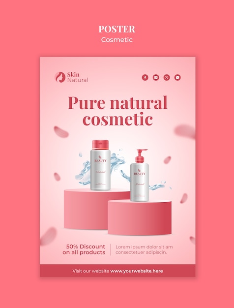 Free PSD cosmetic template design