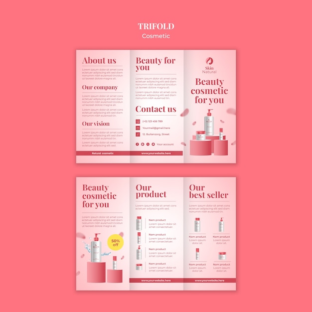 Free PSD cosmetic template design