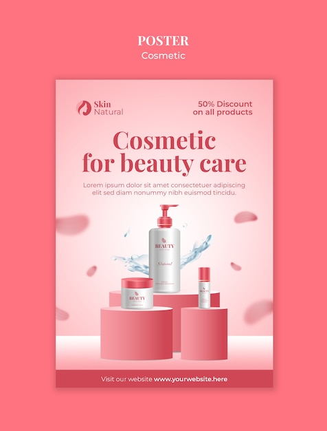 Free PSD cosmetic template design