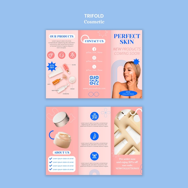 Free PSD cosmetic template design