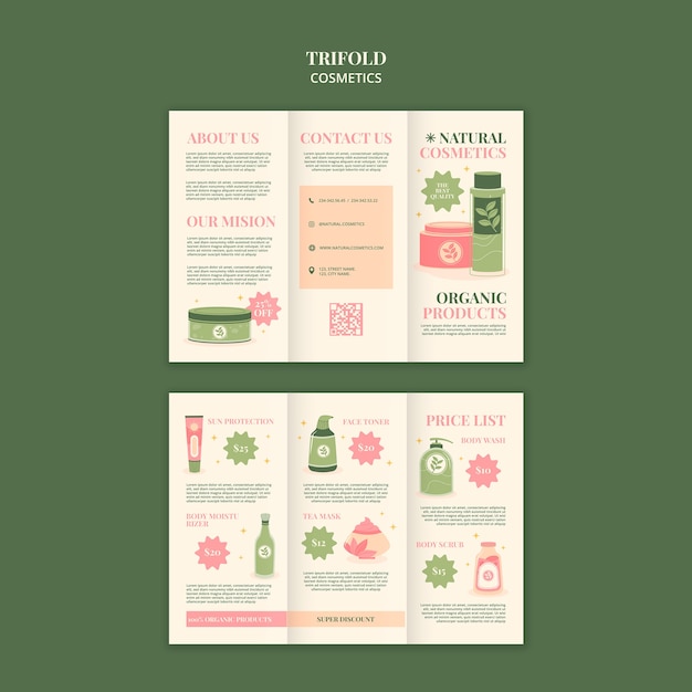 Free PSD cosmetic template design