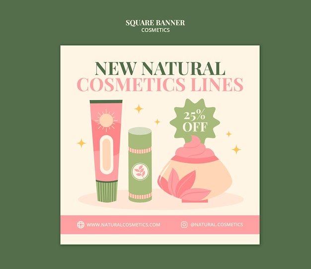 Free PSD cosmetic template design