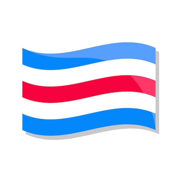 Free PSD costa rica flag illustration