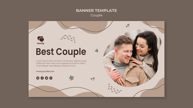 Couple concept banner template