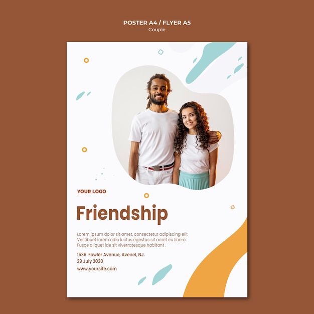 Couple concept flyer template