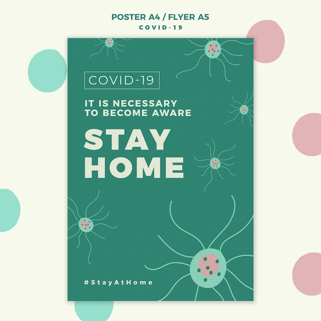 Free PSD covid-19 flyer template