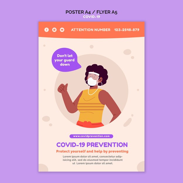 Covid 19 flyer template