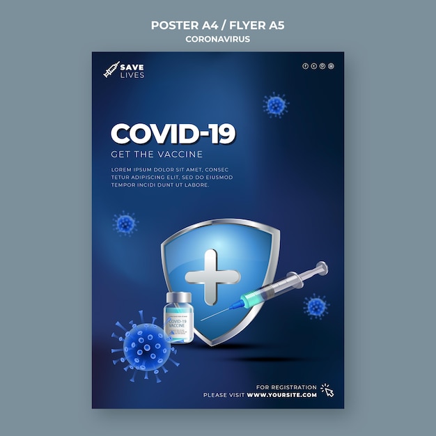 Covid 19 poster template