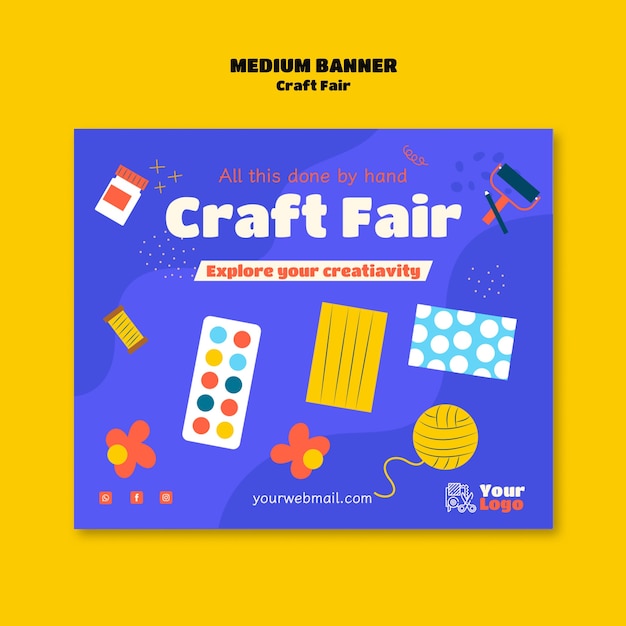 Free PSD craft fair template design