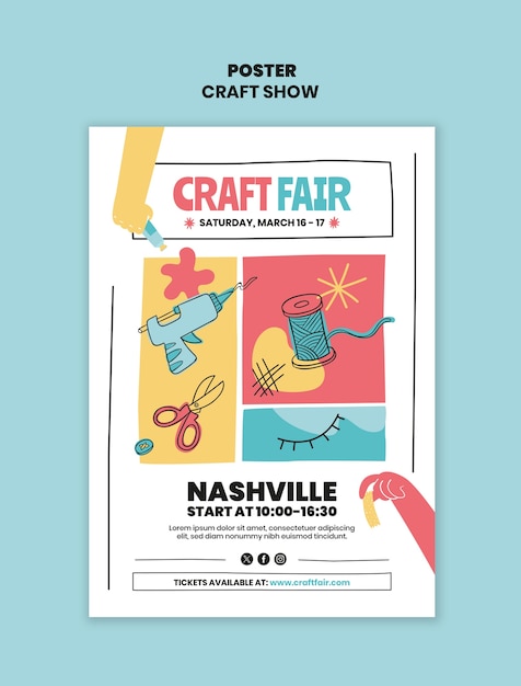 Free PSD craft show template design