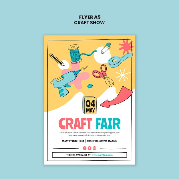 Free PSD craft show template design