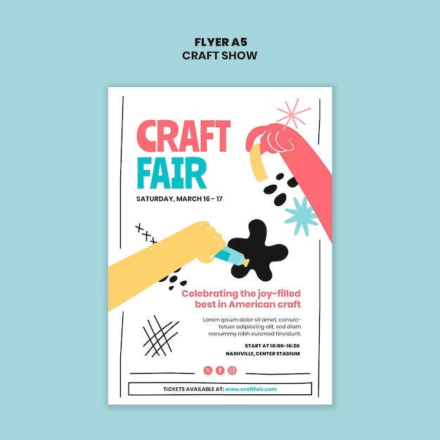 Free PSD craft show template design