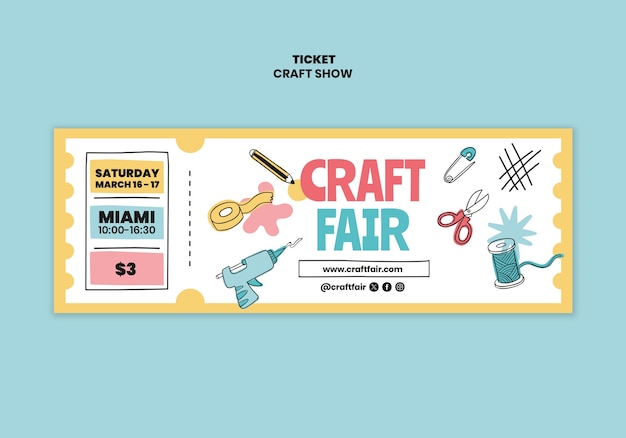 Free PSD craft show template design