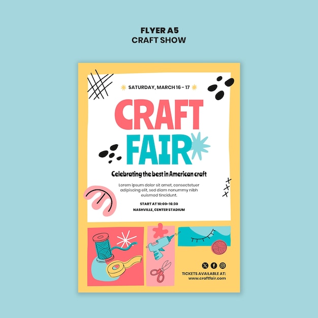 Free PSD craft show template design