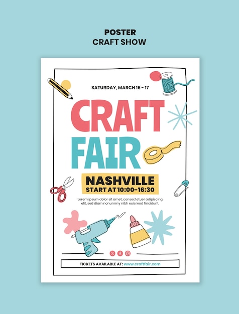 Free PSD craft show template design