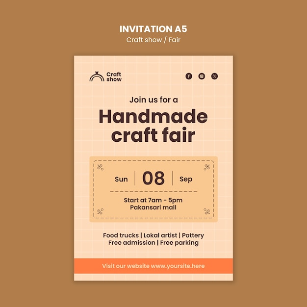 Free PSD craft show template design